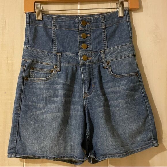 Forever 21 Super High Rise Denim Shorts - Picture 1 of 9